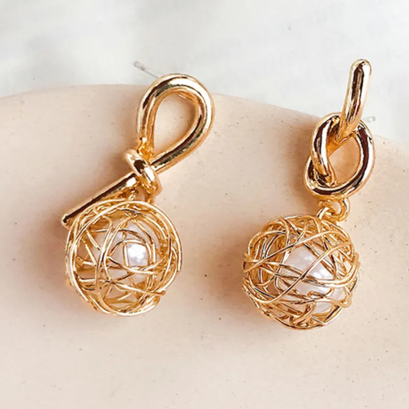 SP&ampCITY простые серьги металлическая серия висячие кристалл жемчуг для девушек