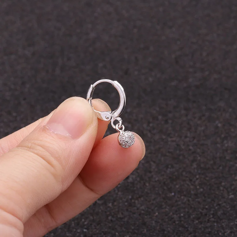 Модные маленькие серьги-гвоздики с фианитами в виде цветка для женщин богемные