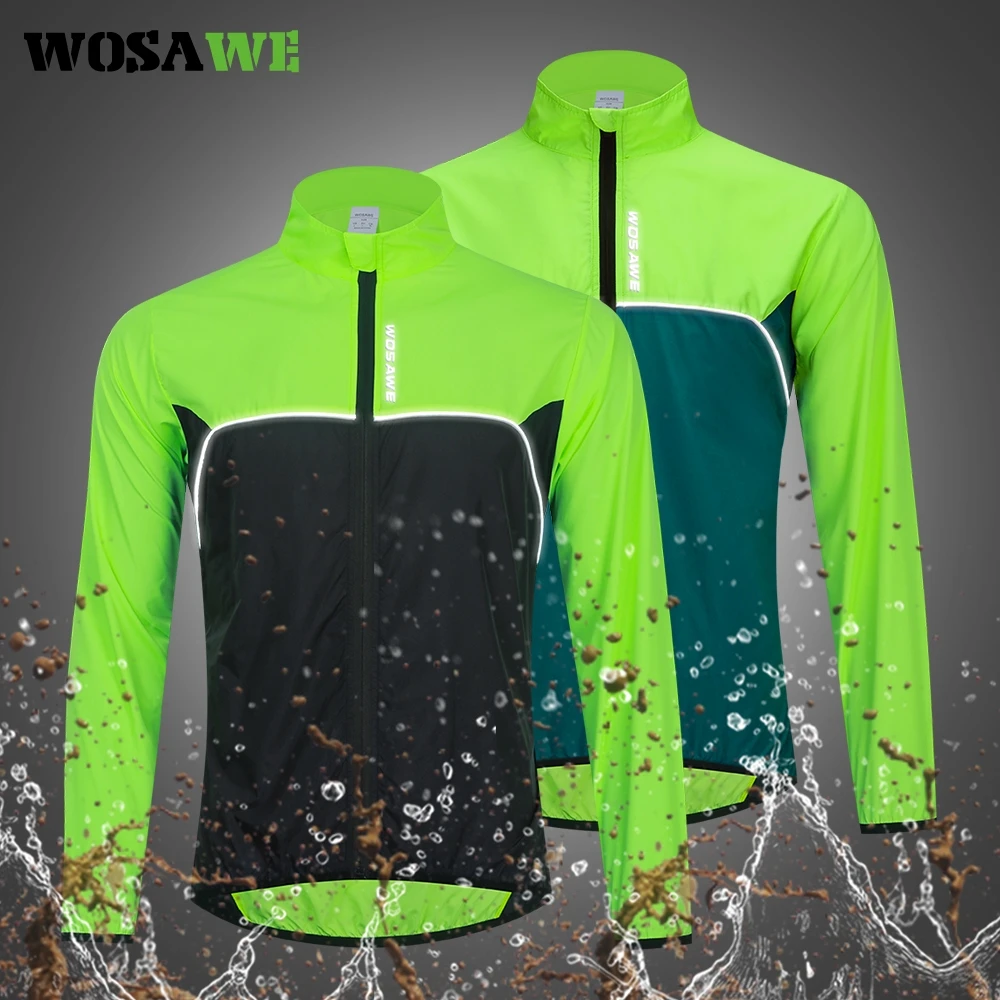 Ветрозащитная велосипедная куртка WOSAWE мужской дождевик одежда для шоссейного