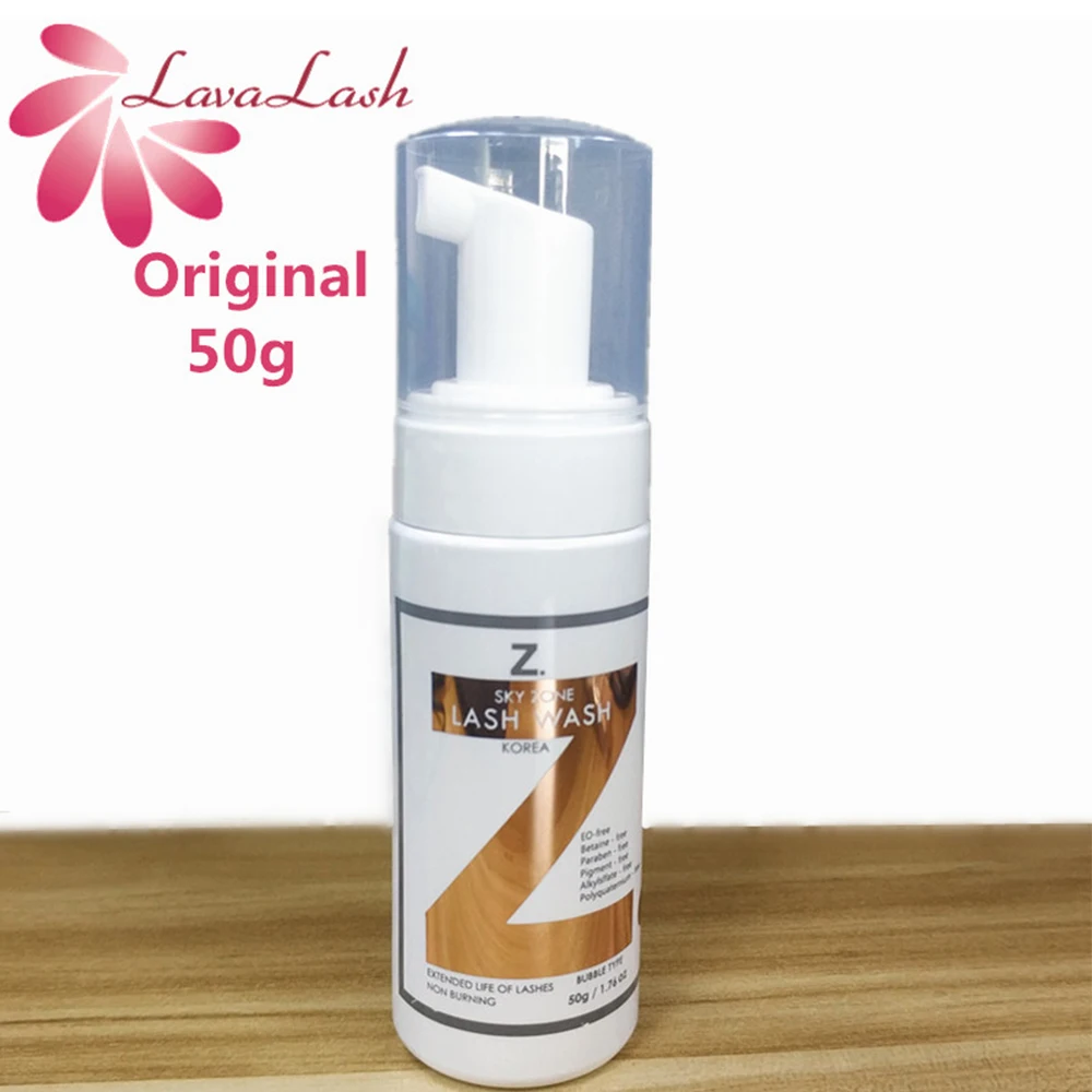

1Bottle 50ml Eyelash Extensions Brush Shampoo Kit Sky Zone Lashes Glue Cleaning Foam Tool No Stimulation Makeup Clean