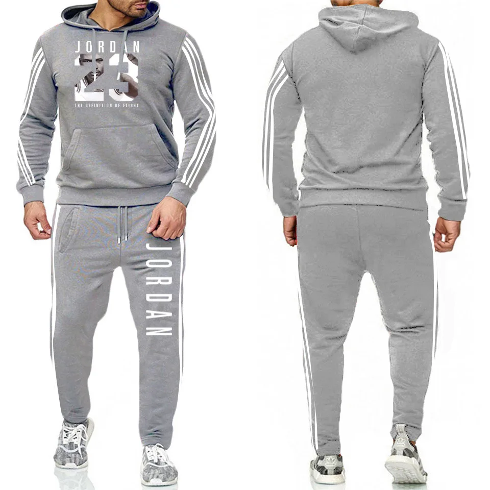 

Winter fashion hoodie men's sportswear track suit suit winter leisure plus velvet JORDAN23 hoodie + pants 2-piece suit