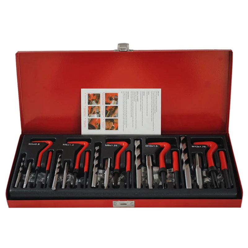 

131 pieces of thread repair tool, tap drill bit set, hand-use self-tapping screw sleeve, tapping tool, screw sleeve repairer
