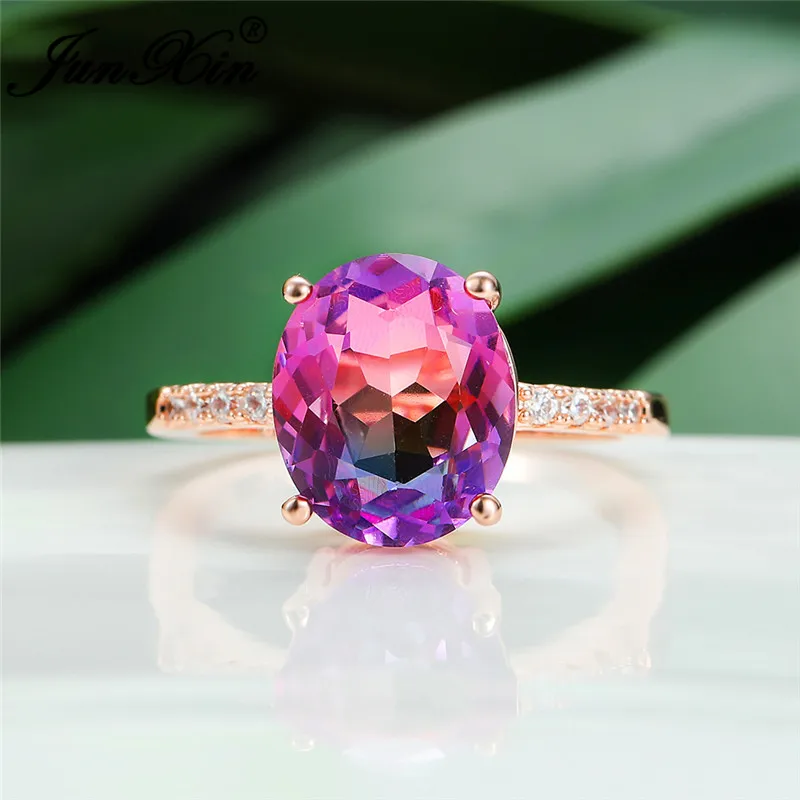 Очарование Мистик фиолетового цвета с украшением в виде кристаллов овальный