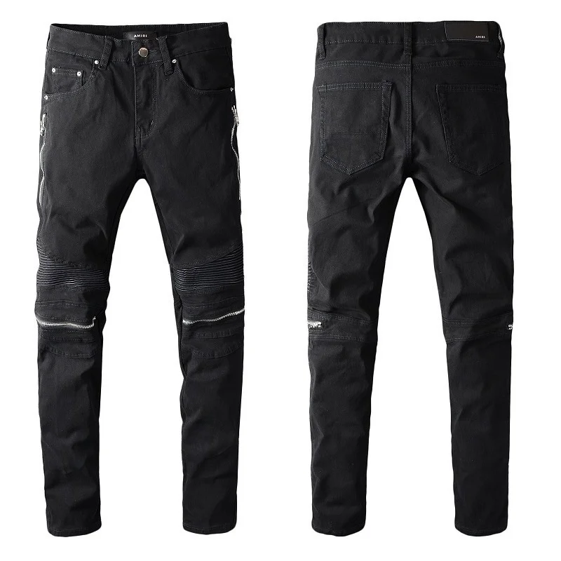 

Street fashion Amir hip hop pierced Amiri small leg jeans #627