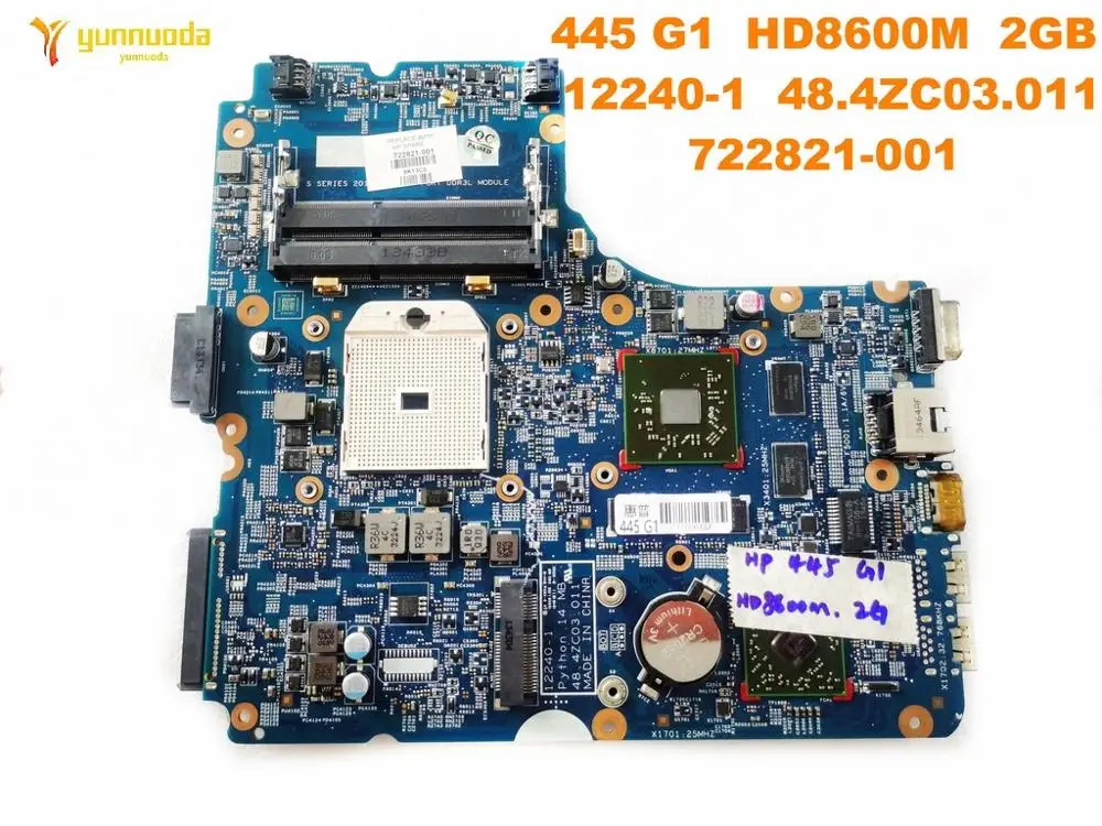 Оригинальная материнская плата для ноутбука HP 445 G1 HD8600M 2 Гб 12240-1 48. 4zc03. 011 722821-001