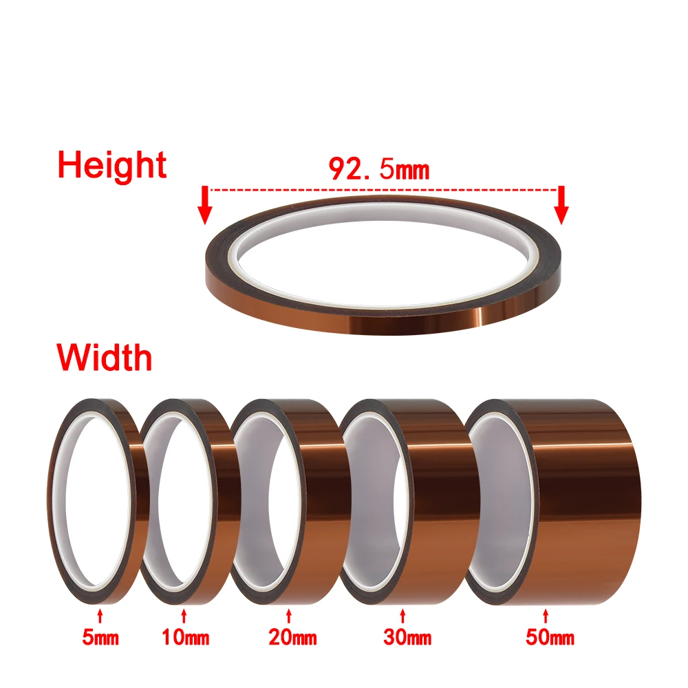 

Kapton tape BGA high temperature heat resistant polyimide gold adhesive tape for 3D printing Hot bed Insulating adhesive Tape