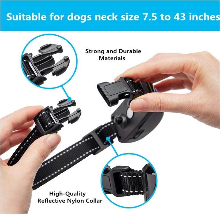 Dog Bark Воротник Анти Кора Нет Ошейники Shock Stop Barking для малых средних больших собак 7