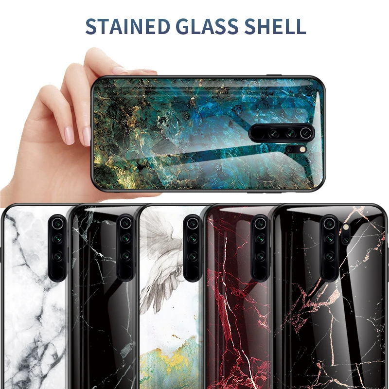 Чехол для Xiaomi Redmi Note 8 Pro роскошный защитный чехол из твердого закаленного стекла с