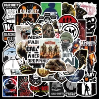 50pcs call of duty game stickers for luggage bicycle laptop car skateboard anime phone guitar graffiti decal stickers kid toys