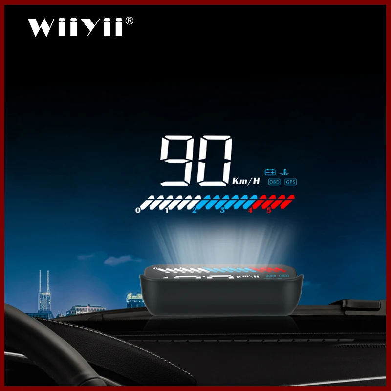 2019 Новый M7 GPS HUD автомобильный OBD2 проекционный дисплей повышенной скорости
