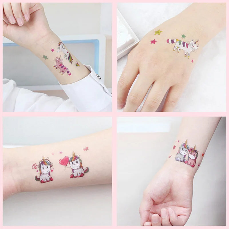 1 шт. водостойкая тату-наклейка в виде единорога | Дом и сад