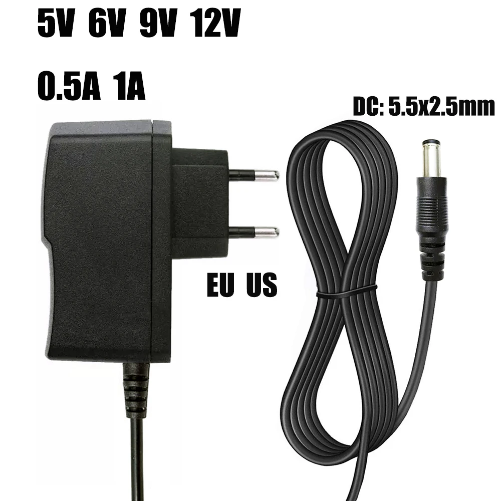 DC трансформатор питания зарядное устройство 5 v 6 8 9 v10 12 15 0.5A 1A 2A 3A Универсальный