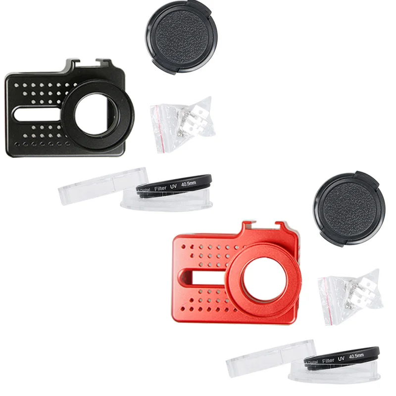 For xiaomi yi 4K camera accessories Aluminium Alloy Metal Housing Frame Protective Case +UV filter for Xiaomi Yi II 4k 4K+camera |