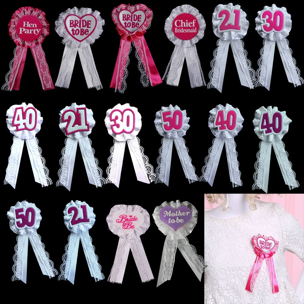 3 предмета в комплекте вечерние эмблема на ткани с кружевной лентой украшения