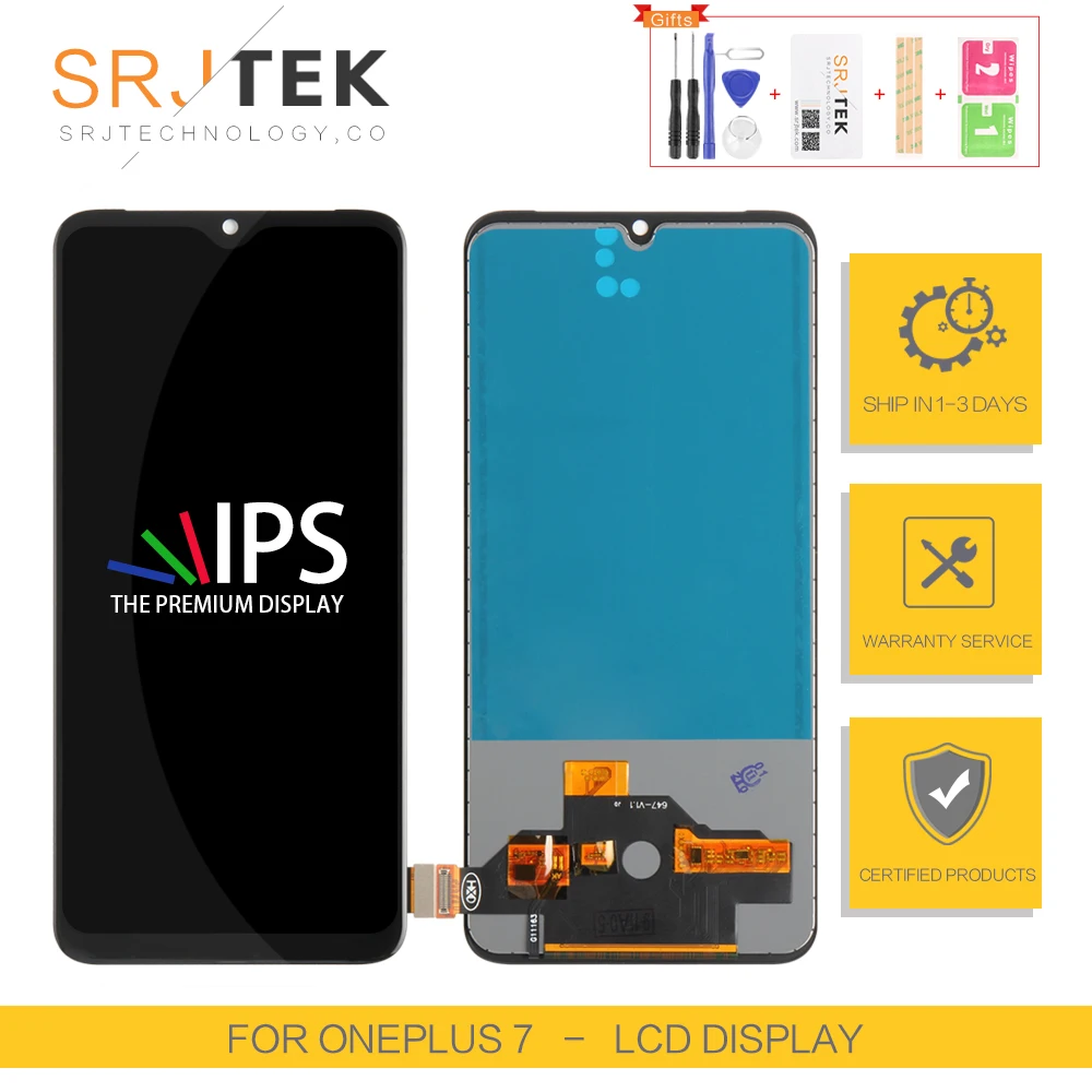 IPS для OnePlus 7 ЖК дисплей сенсорный экран дигитайзер панель Стекло запасные части в
