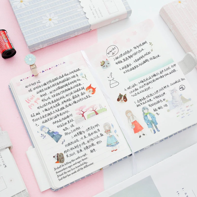 128 листов ноутбук холщовый дневник ежемесячный недельный ежедневник учебная