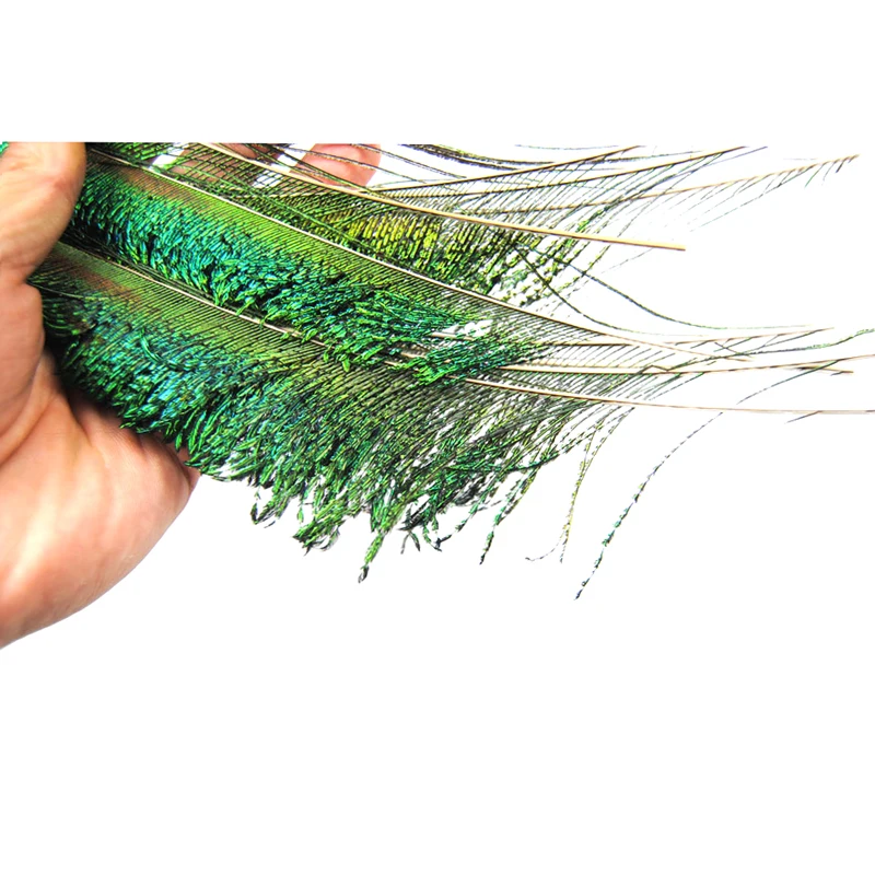 Vampfly 10PCS Natural Color Peacock Sword Feather for Fly Tying Zug Bug Nymphs Wet Flies Fishing Material | Спорт и развлечения