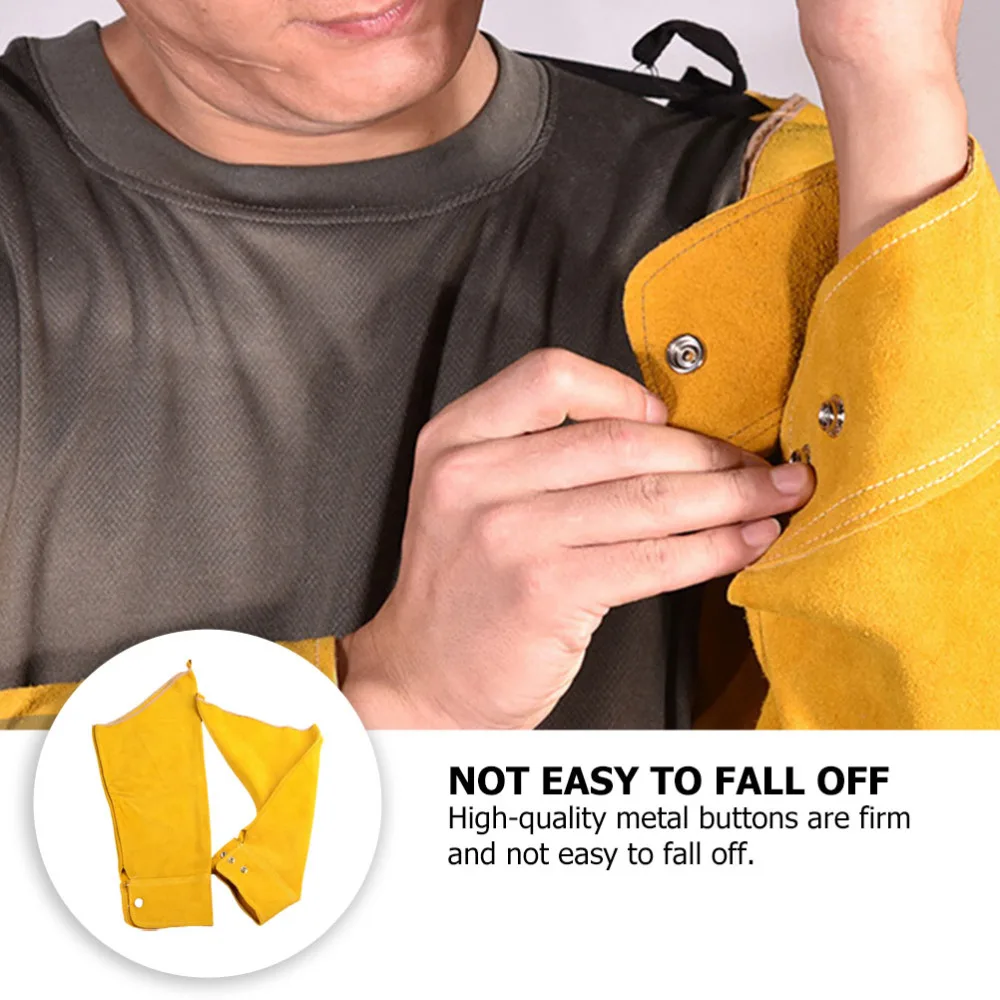 

1 Pair of Protective Oversleeves Welding Oversleeves Sleeve Cover (Yellow)