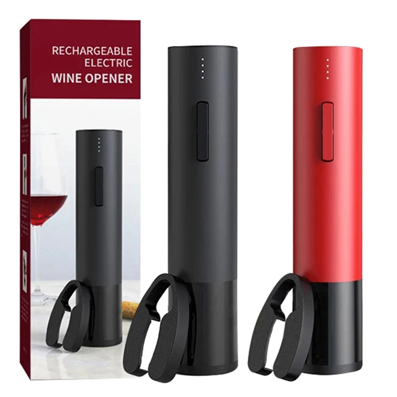 

New Electric Automatic Rechargeable Red Wine Opener Power Display Corkscrew Foil Cutter Openers Jar Opener Bar Kitchen Tools
