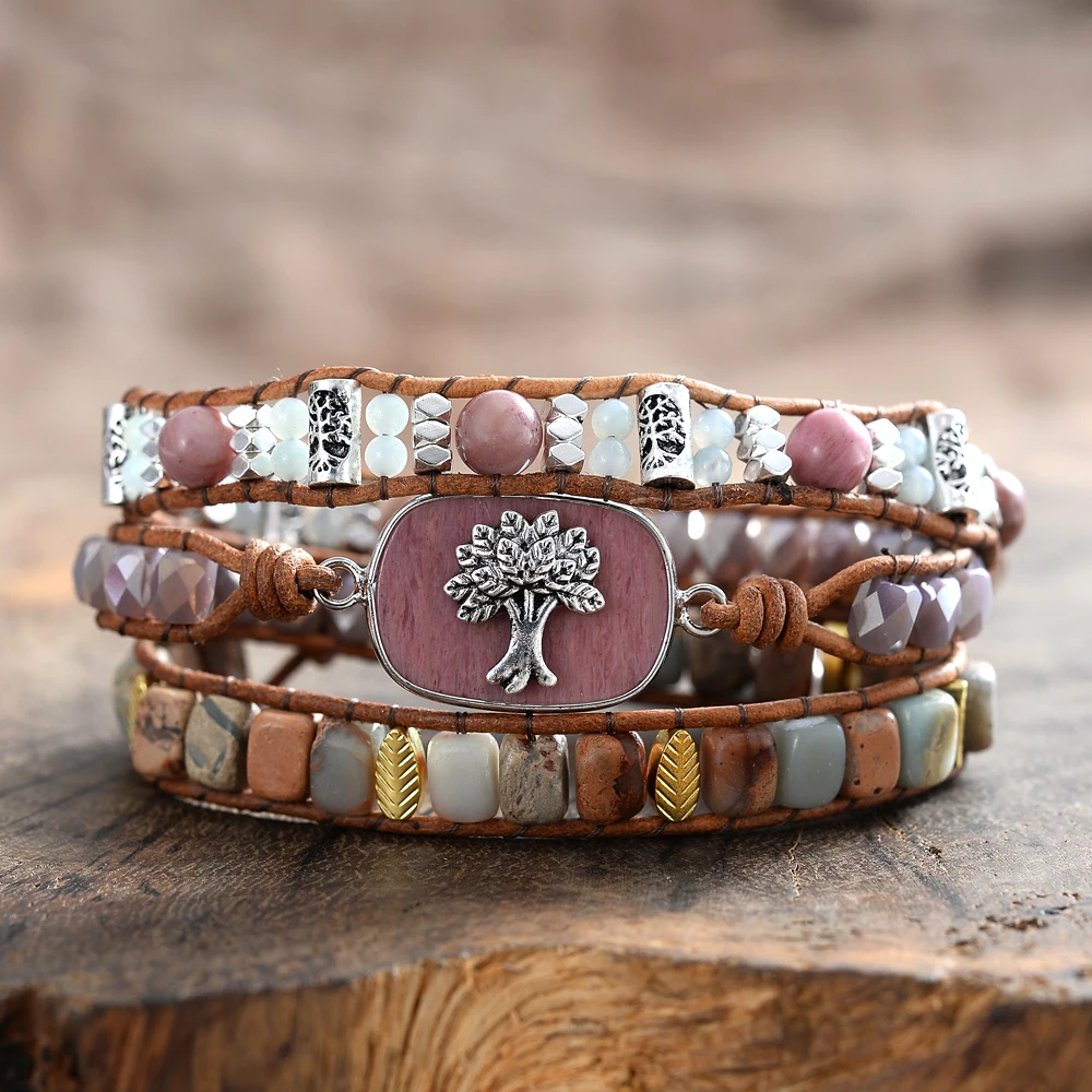 Подвеска &quotДрево жизни&quot натуральные камни Античная трубки бусины Для женщин