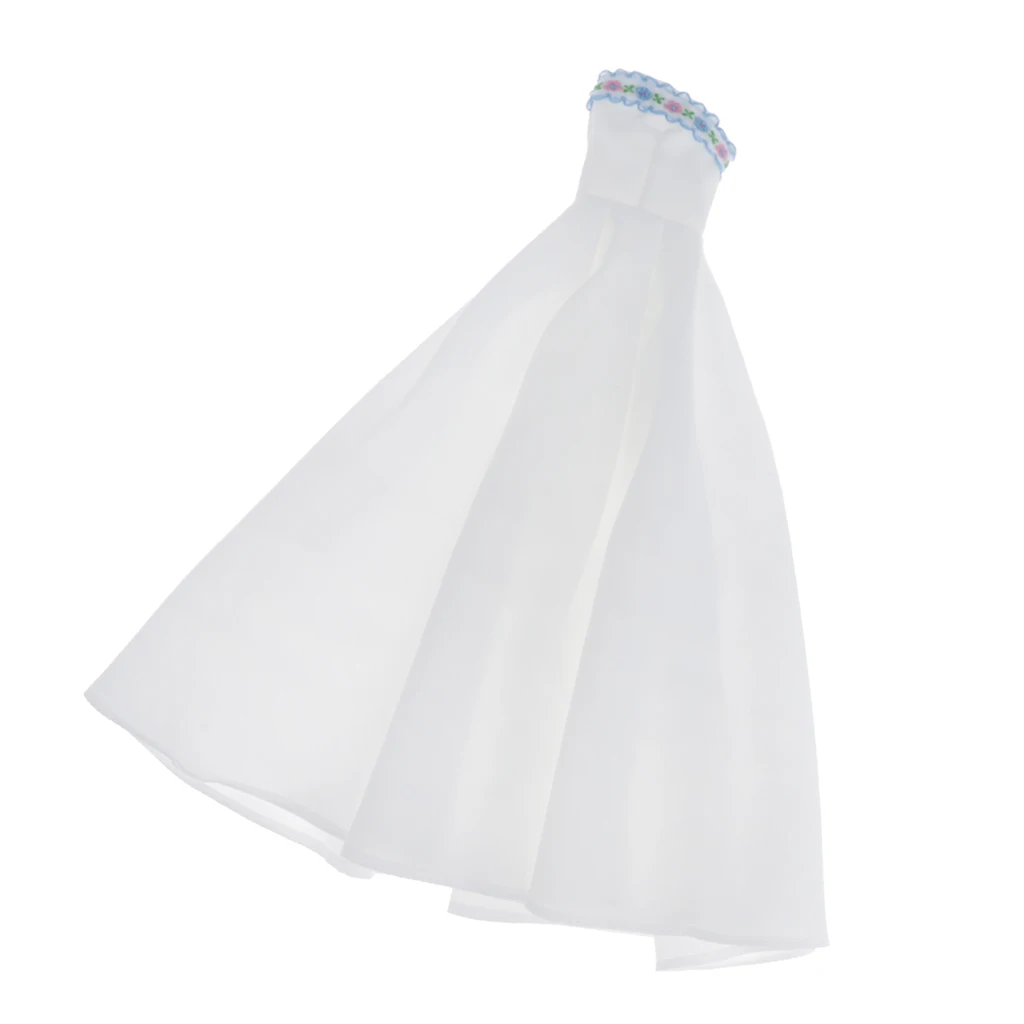 

Doll Girls Wedding Dress Party Lace Long Skirt for 1/6 BJD Dollfie Clothing Accs