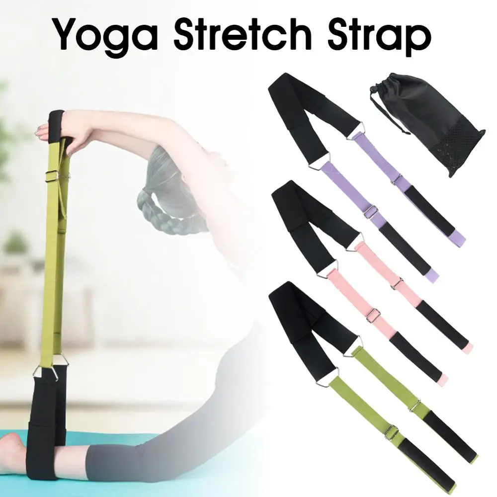 

Yoga Strap Elastic Stretch Bands with Adjustable Sliders Fitness Exercise Gym Rope Figure Waist Leg Resistance Fitness Bands