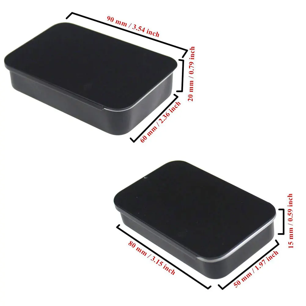 

24PCS Rectangular Metal Tin Slide Tops Tins Candy Jewelry Crafts Storage Containers Mini Portable Box Empty Hinged Containers
