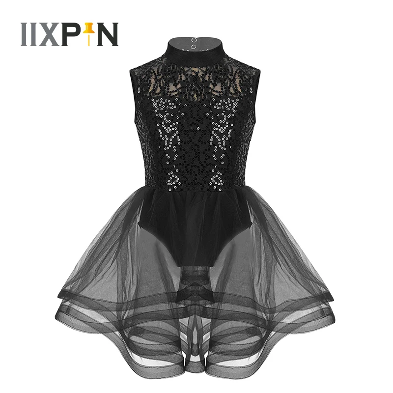 Балетное платье пачка для девочек костюм фигурного танца гимнастическое трико