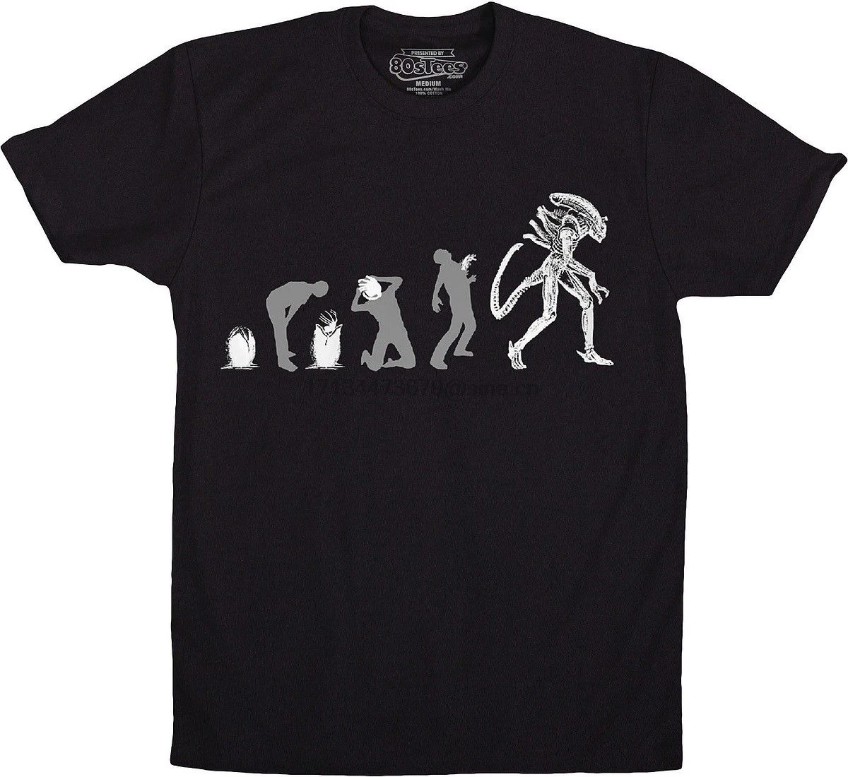 

Aliens Evolution Of Xenomorph Officially Licensed Adult T Shirt Cartoon t shirt men Unisex New Fashion tshirt free shipping
