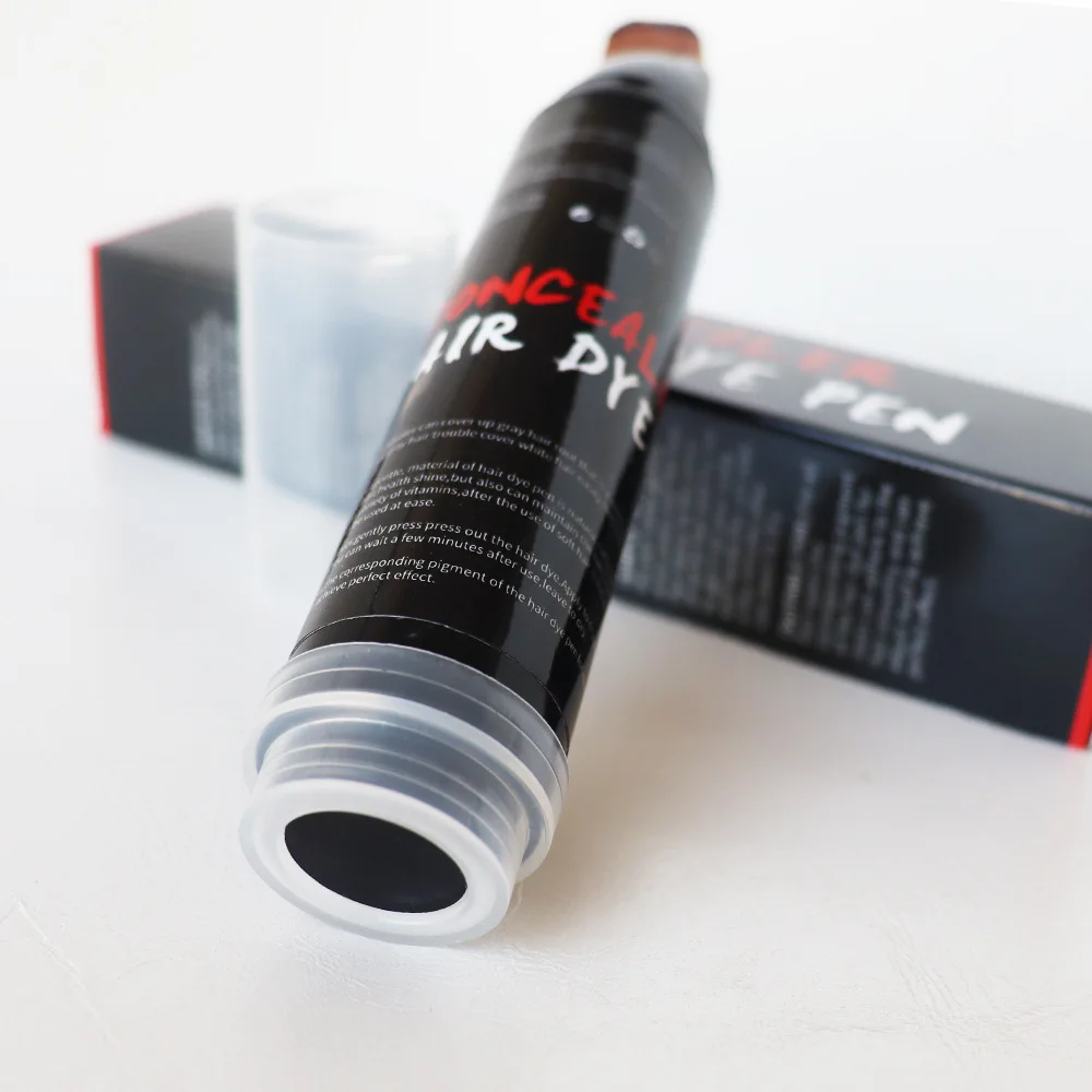 

Quick and portable hair coloring pen, white hair coloring stick, plant extract hair coloring agent black lipstick