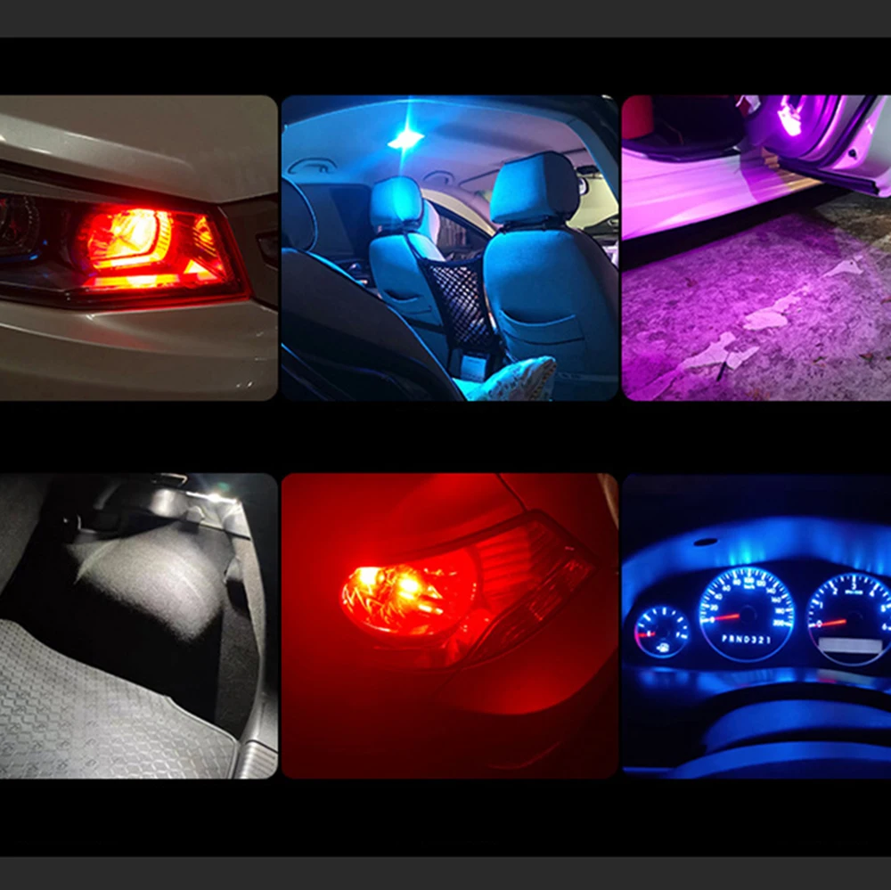 

Super bright W5W T10 LED Car light 6000K White Blue Green 7color license plate lamp Dome light Clearance Light Instrument Lights