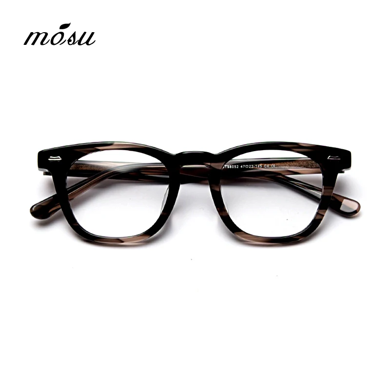 

MOSU DESIGN Retro Oval Ray Blue Light Blocking Glasses For Men Women Anti-Blue Light Round Transpare Glasses KBT98052