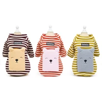 cotton material autumn and spring stripe style comfortable pet t shirt puppy apparel dog clothes