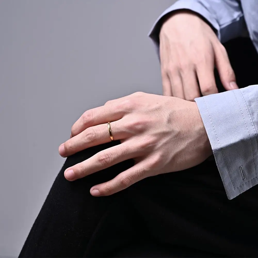 Простые 2 мм кольца для мужчин и женщин из вольфрамовой стали модные