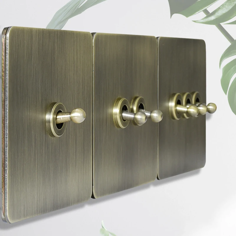 Бронзовая винтажная розетка переключателя античный матовый Рабочий