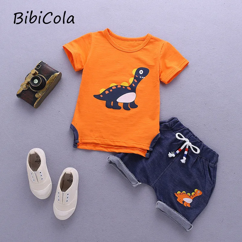 

Summer Baby Boy Clothes Set Printed Short Sleeve Tops Shorts Set Newborn Clothes 1-4 Newborn Children Set