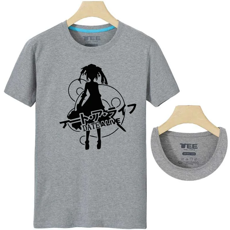 

High-Q Unisex Anime DATE A LIVE noctilucent Cotton Short Sleeve T-Shirt Tee T Shirt Tops