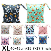 40cmx45cm wet dry bag with two zippered pockets for baby diapers nappiestravel exercise daycare roomy and water resistant
