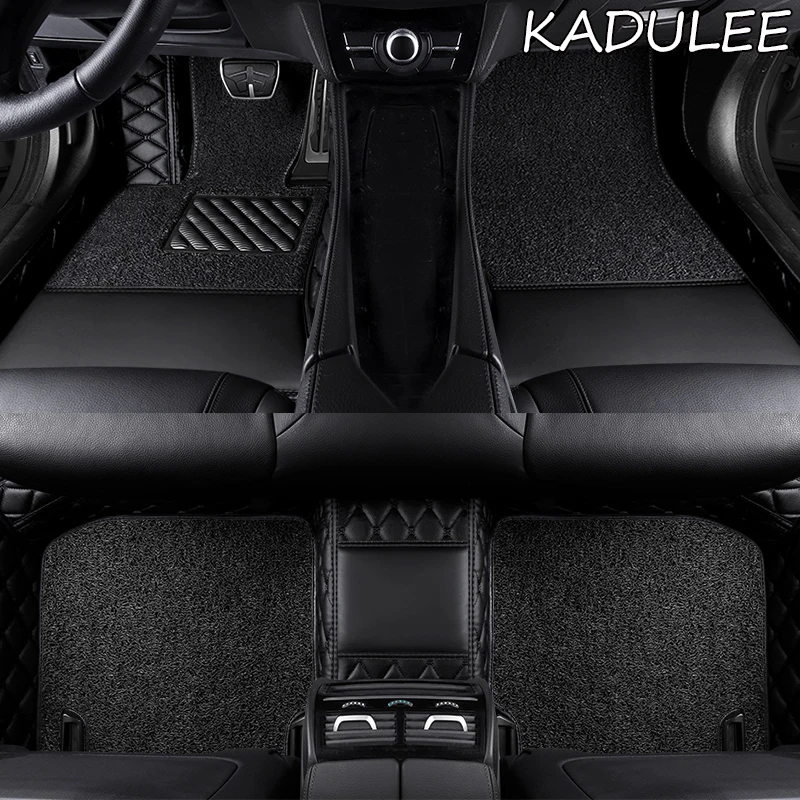 

KADULEE Custom Car floor Mats For Subaru XV Forester Outback Impreza BRZ Legacy foot mats Car left steering wheel Auto Interior