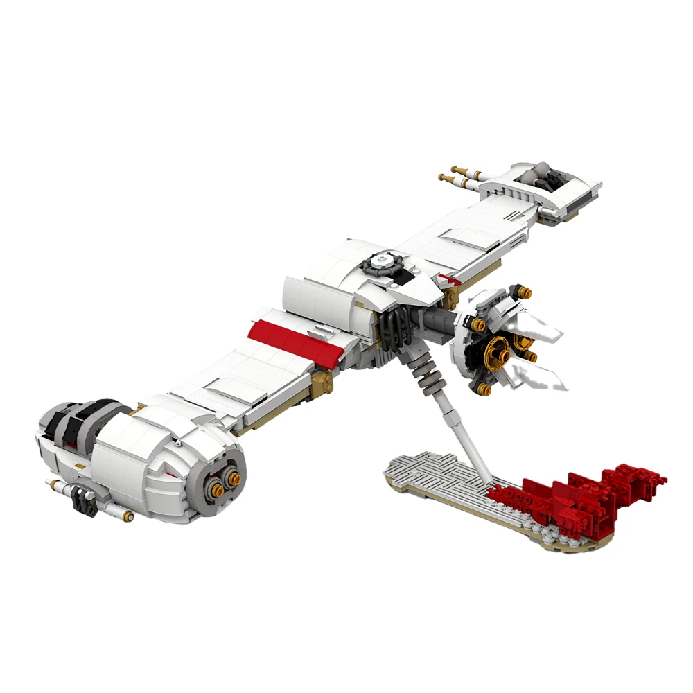 

MOC Space Wars Ski Speeder The Last Warrior Snow Airship Assemble Blocks Building Brick Part Toy Birthday DIY Gift Adult 1492pcs