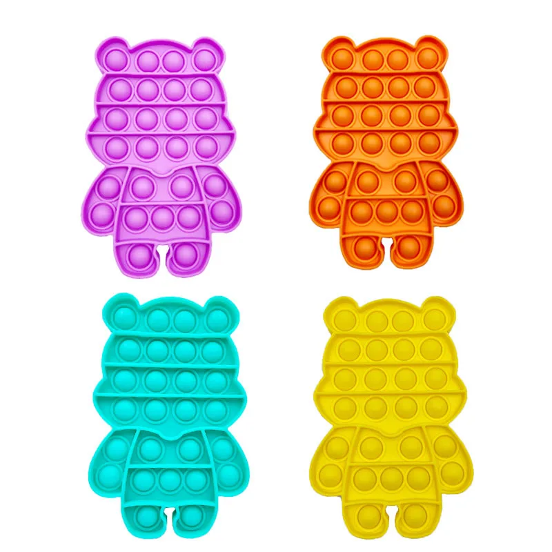 

Cute Bear Shape Push Bubble Sensory Squishy Fidget For Autism Special Needs Antistress Game Adult Children Stress Relief Toys