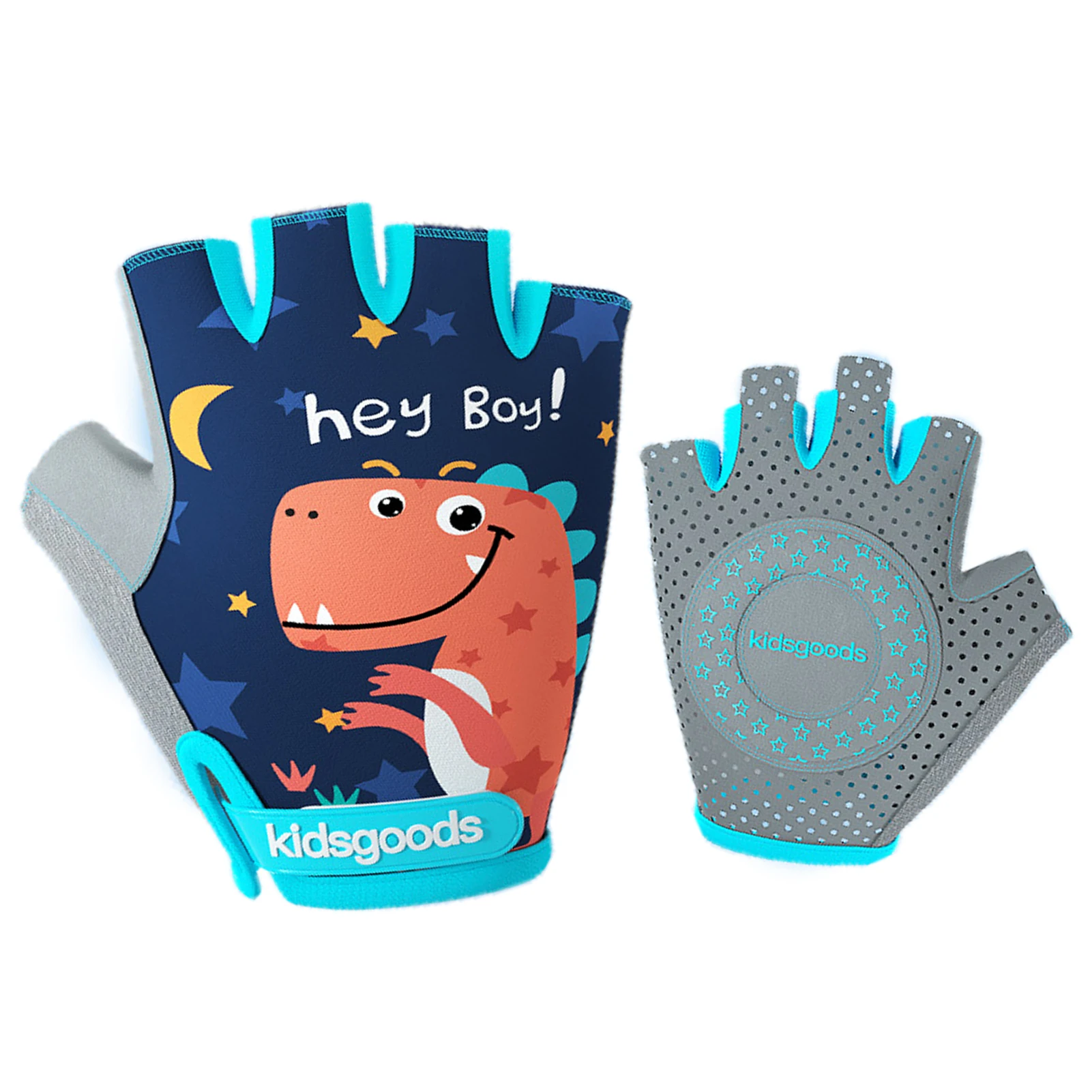 Детские велосипедные перчатки с мультяшным рисунком детские открытыми пальцами