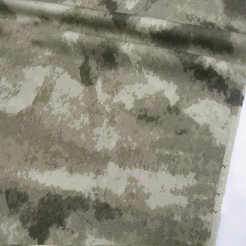 1.5M Width Bionic Ruin Camouflage Cloth Grid Twill Polyester Cotton Camo Fabric Scratch Resistant DIY Jacket Pants Material |