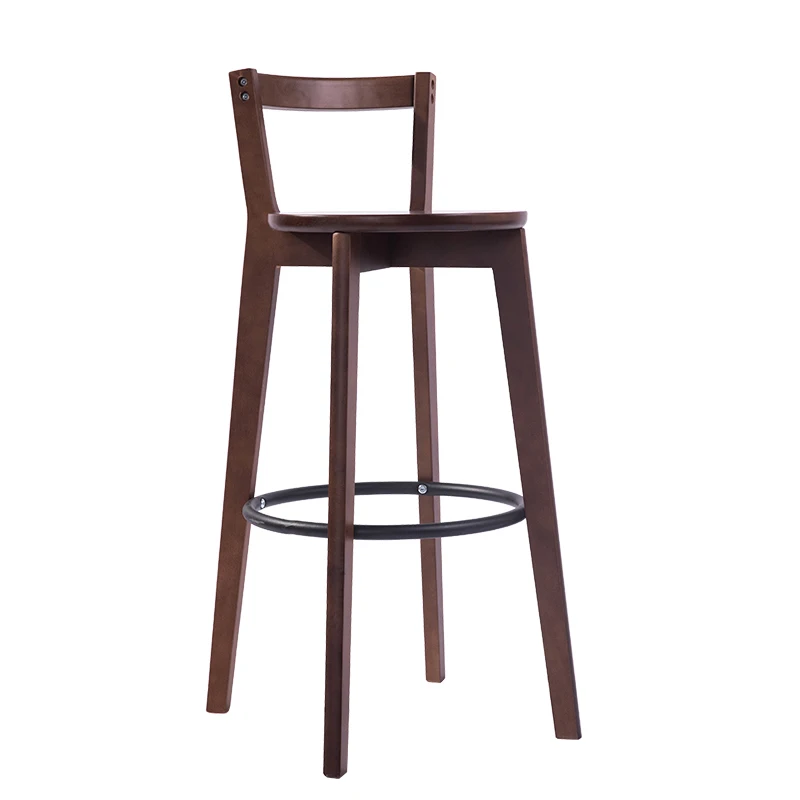 Барный стул из твердой древесины современный минималистичный домашний стол