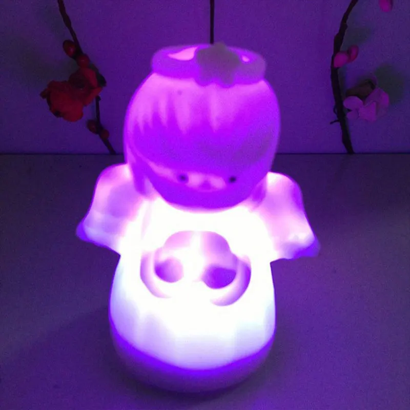 Красочный градиент светодиодный постельное белье с ангелом настенный