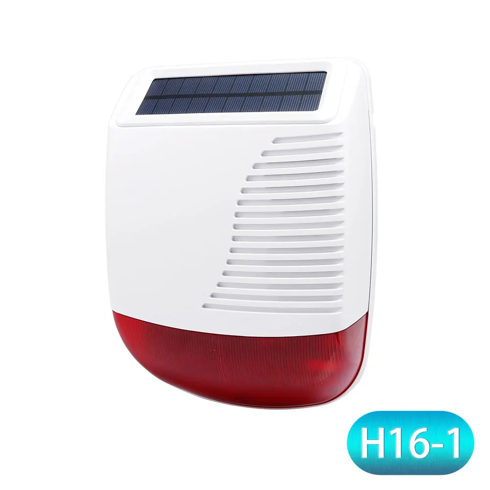HOMSECUR DIY беспроводная домашняя безопасность wifi GSM Сигнализация приложение пульт дистанционного управления RFID карта Arm Disarm(панель сигнализации LA02 PIR и т. д - Цвет: Solar Powered Siren