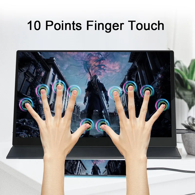 

Touch Screen 4K Portable Monitor Gravity Sensor Automatic Rotate 15.6 Inch HDR Gamer Display For Xbox Series X PS4 PS5 Switch