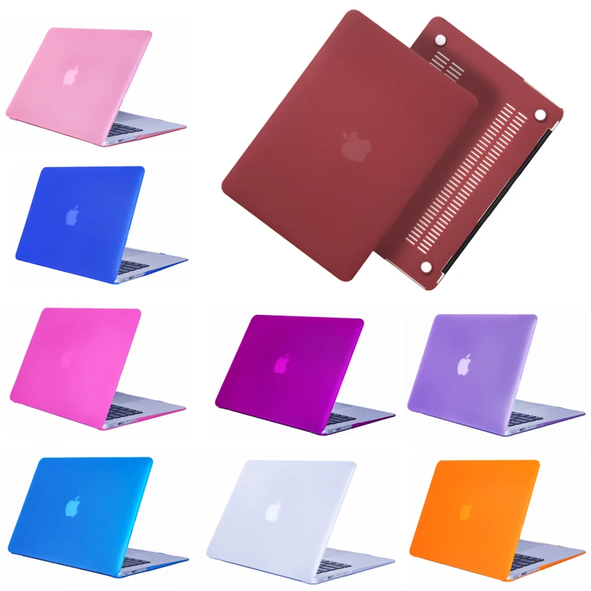 Однотонный чехол для MacBook Air 13 2018 A1932 ноутбука Матовый Жесткий из ПВХ Macbook Pro Retina 11 12