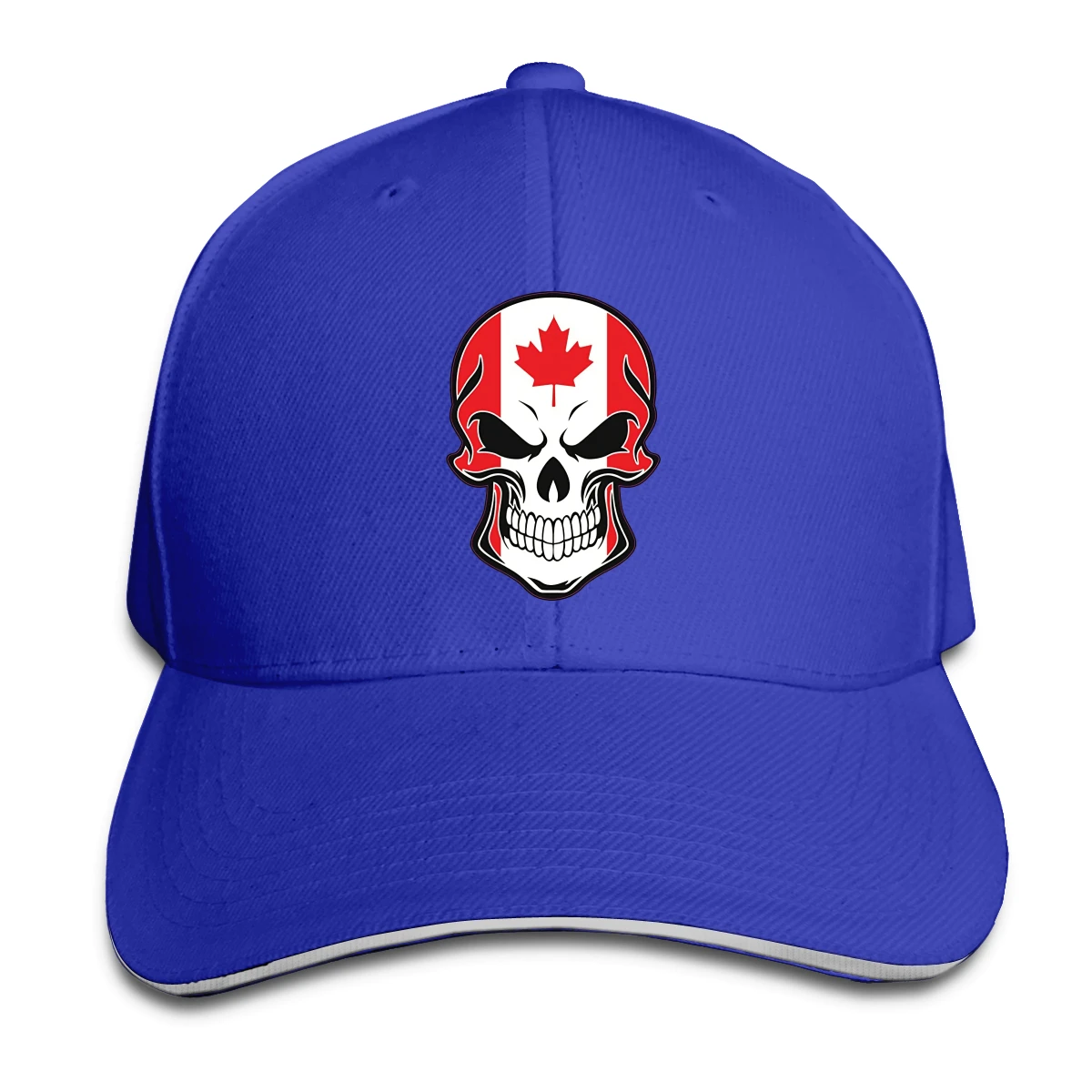 

Canadian Flag Skull men womans Fashionable breathable Dad Cap