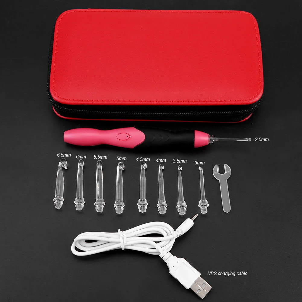 

Вязальные крючки 9 в 1, с подсветильник кой, с USB